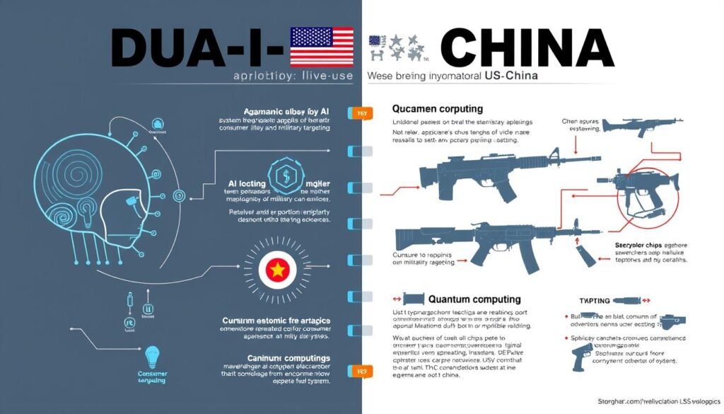 Dual-use technologies with both civilian and military applications in the context of US-China competition