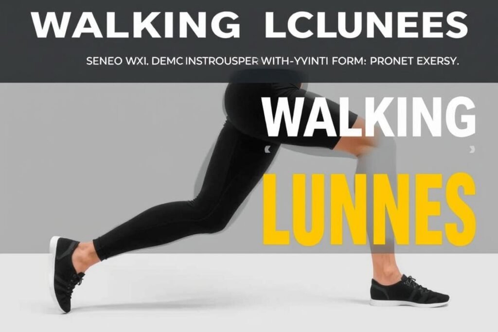Gerakan Walking Lunges untuk mobility kaki