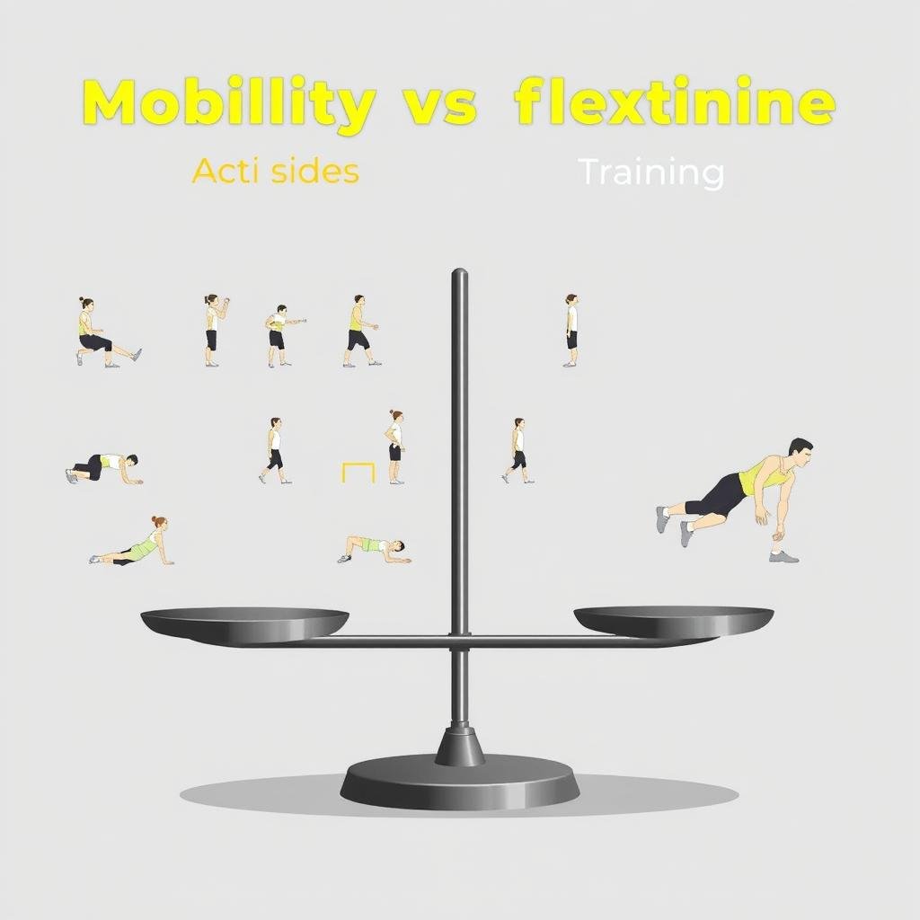 Ilustrasi keseimbangan dalam latihan mobility dan flexibility