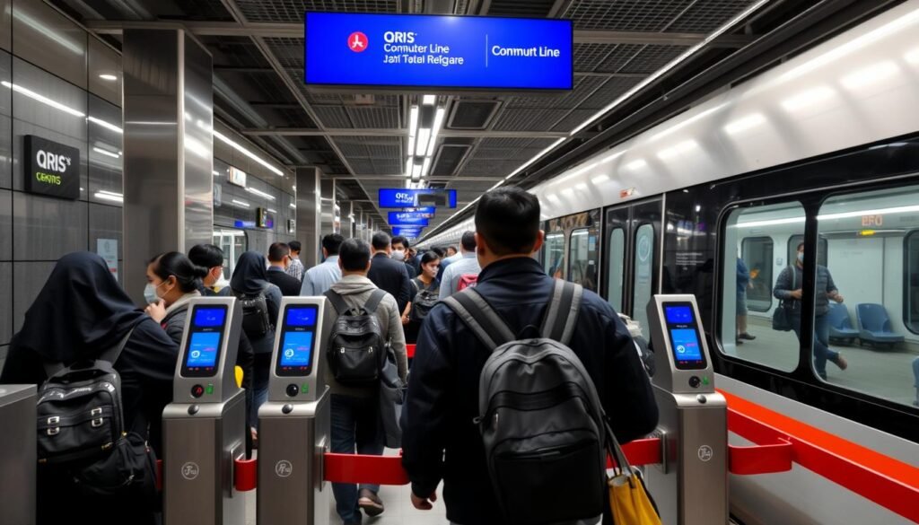 Penerapan QRIS Tap di Commuter Line Penerapan QRIS Tap di Commuter Line